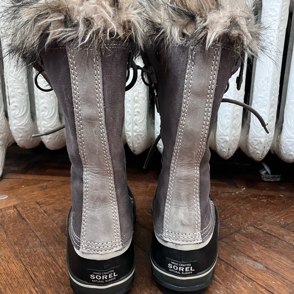 Sorel Faux Fur Trimmed Lace Up Winter Boots - Picture 2 of 7